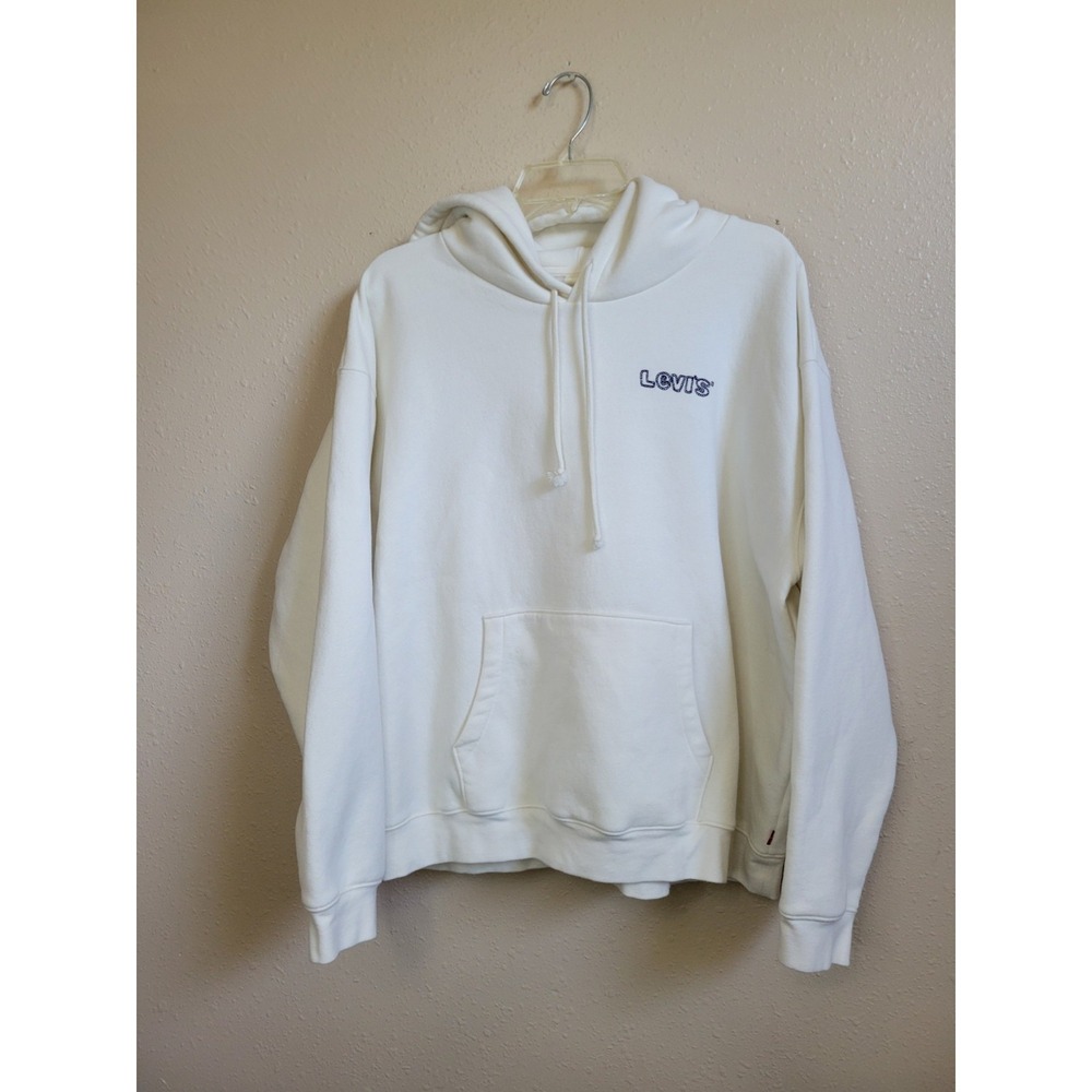 Levis Hoodie Pullover Kangaroo Pocket‎ Logo Embroidered Relaxed Sz XL